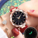 2022 Women Watch Fashion Stars Luminous Charming Little Point Frosted Belt Watch Dotted with Roman Scale Luxury Women Casual