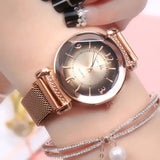 2022 Women Watch Fashion Stars Luminous Charming Little Point Frosted Belt Watch Dotted with Roman Scale Luxury Women Casual