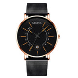 Men Watches 2022 Luxury Fashion Mens Business Watch Ultra Thin Thin Stainless Steel Mesh Belt Quartz Wrist Watch reloj hombre