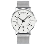 Men Watches 2022 Luxury Fashion Mens Business Watch Ultra Thin Thin Stainless Steel Mesh Belt Quartz Wrist Watch reloj hombre