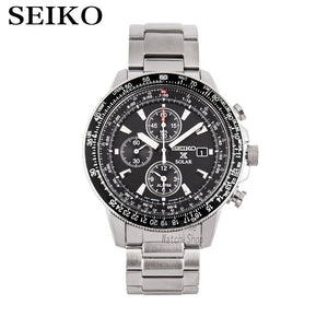 seiko watch men top Luxury Brand Waterproof Sport Wrist Watch solar watch Chronograph quartz men watch Relogio Masculino SSC009